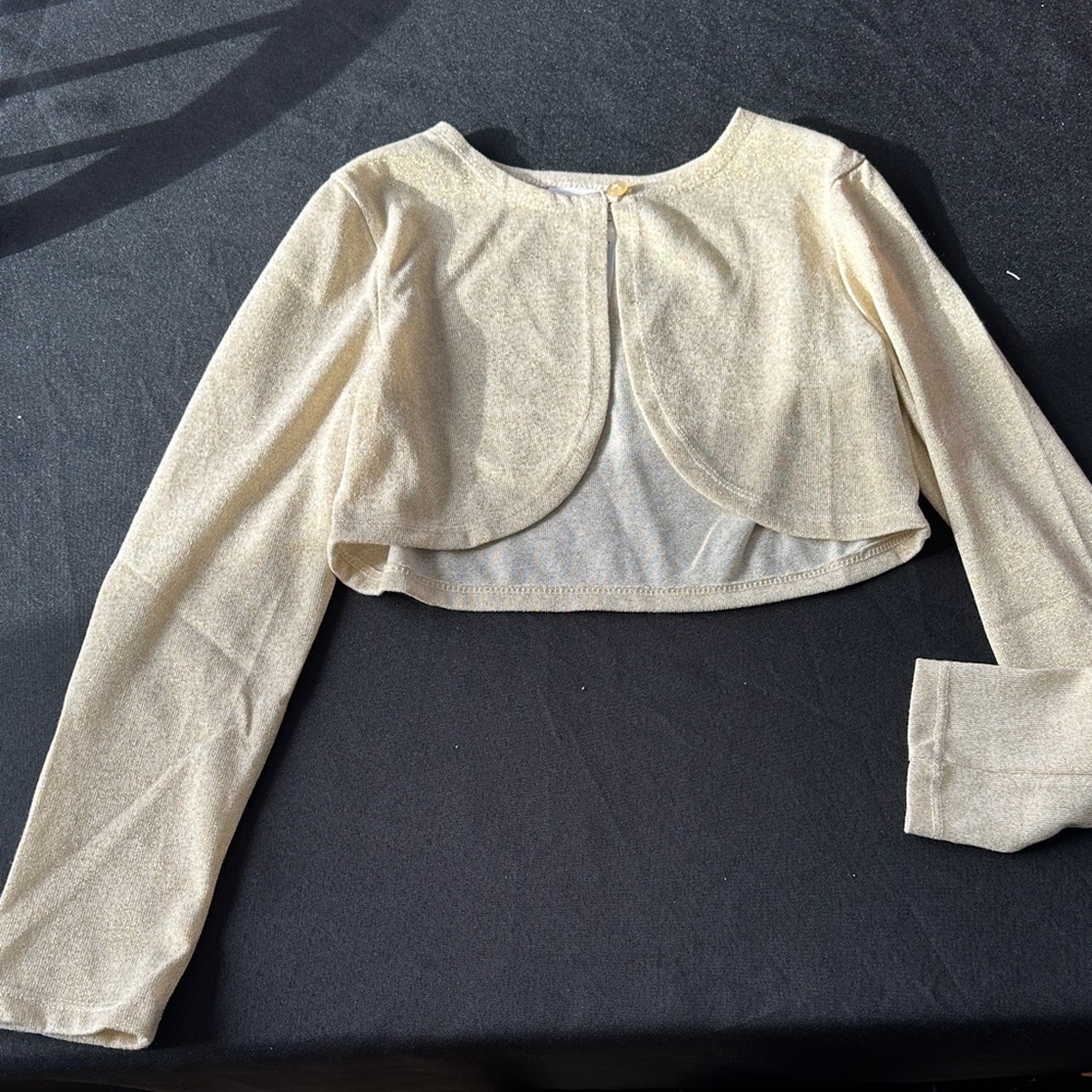 Bonnie Jean Metallic Gold Sweater